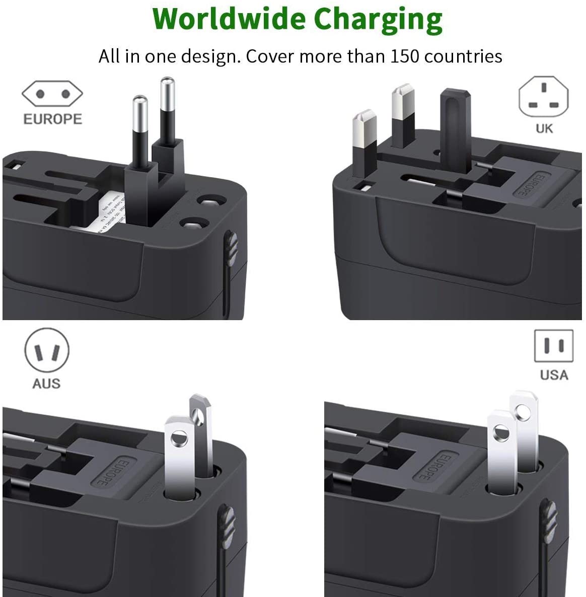 Travel Adapter Worldwide All in One Universal Travel Adaptor 2