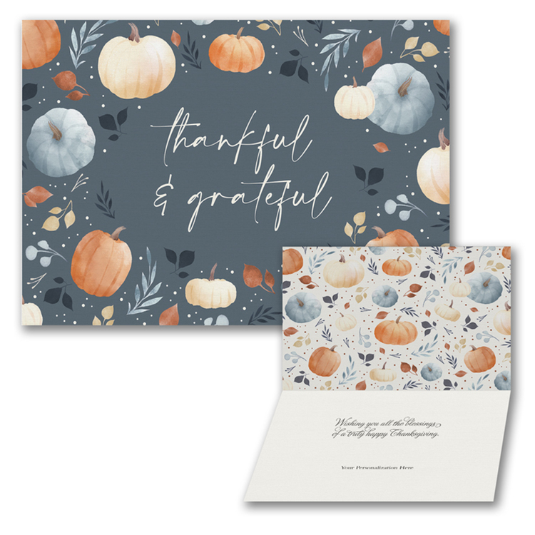 Pumpkin Thanks Thanksgiving Card 1