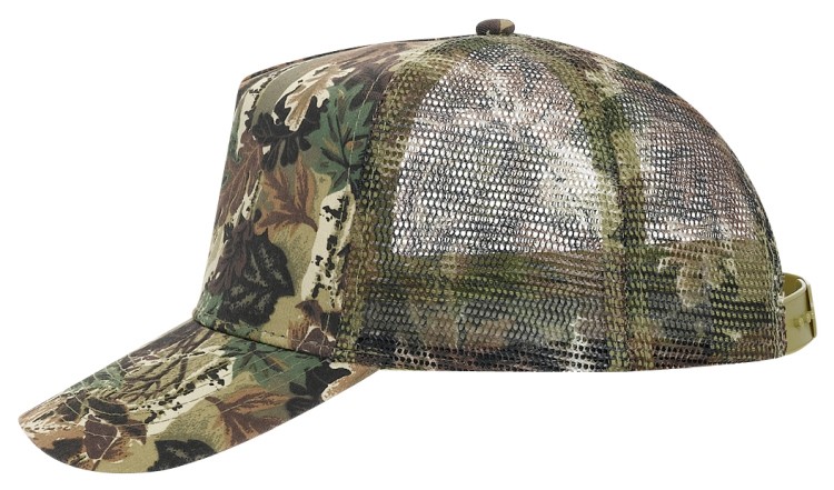 OTTO CAP® Camouflage 5 Panel Mid Profile Mesh Back Trucker Hat 8