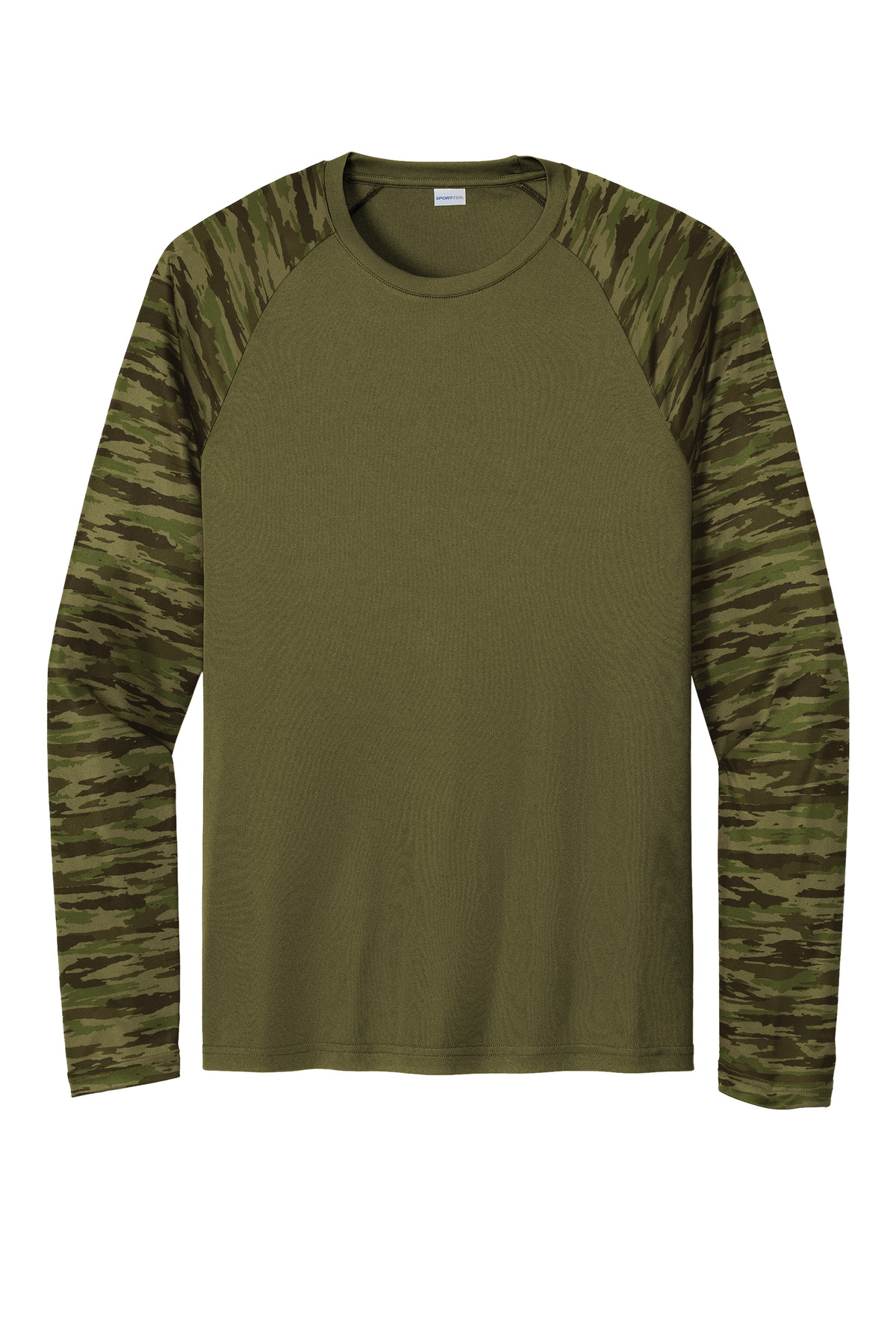 Sport-Tek Drift Camo Colorblock Long Sleeve Tee ST376LS