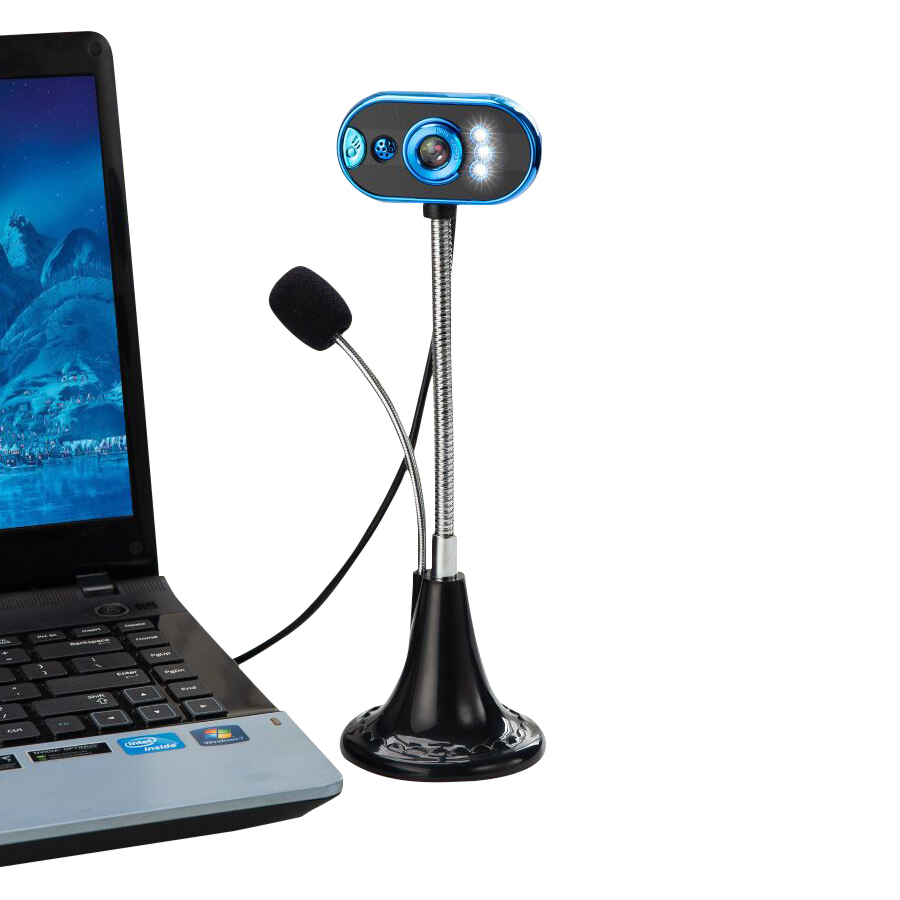 USB Webcam with Microphone & LED Light on Flexible Gooseneck for Streaming & Video Calls 2