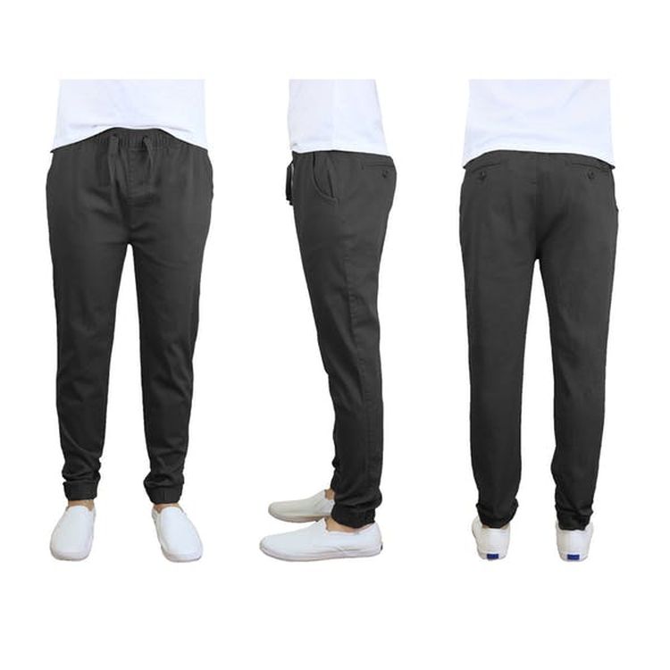 Men's Stretch Twill Joggers - S-2X Black 2