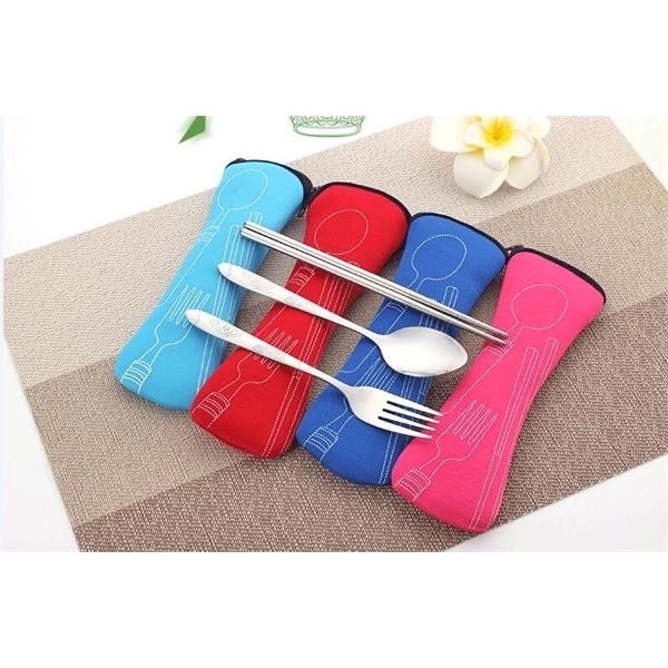 Travel Cutlery Set With Bag 2