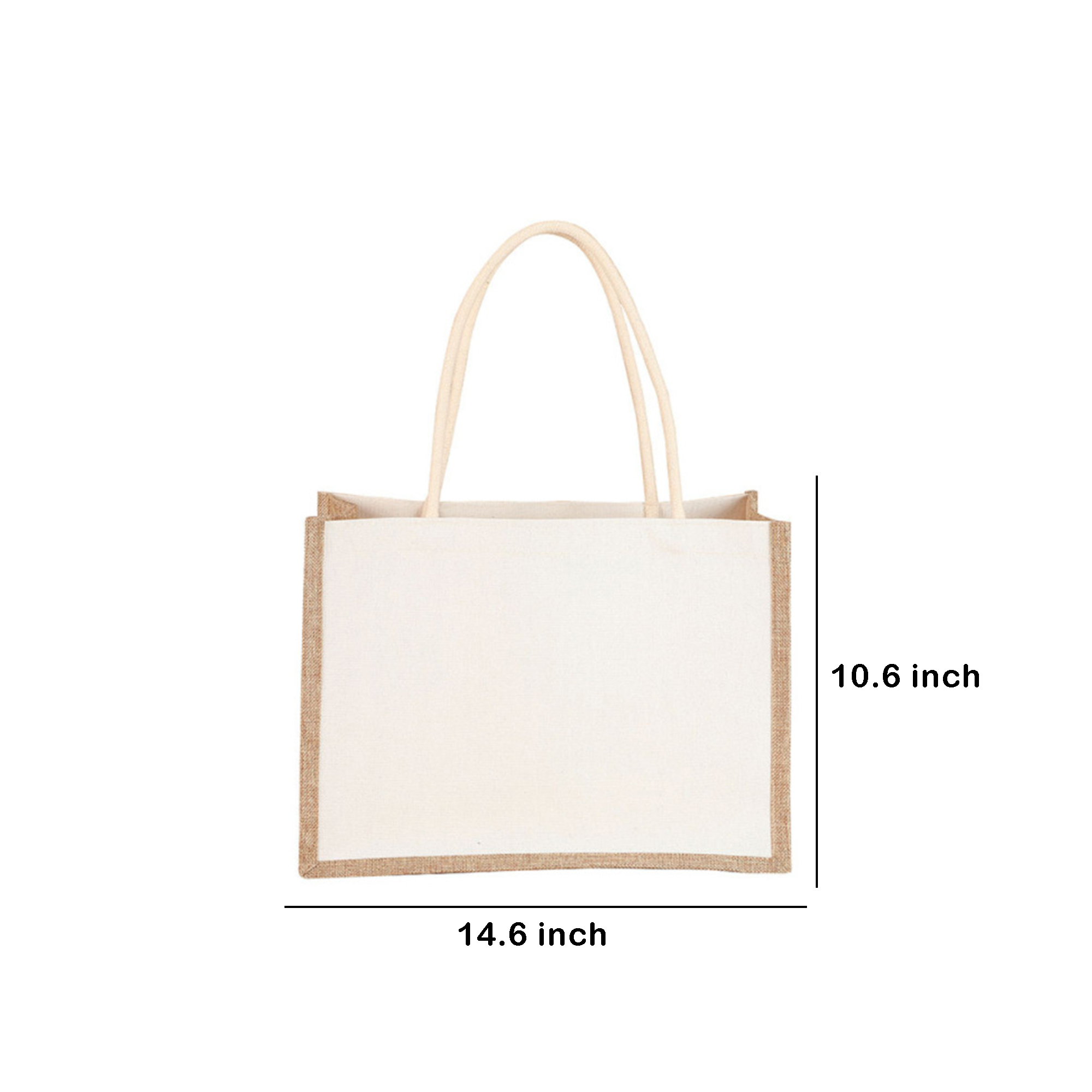 Jute Canvas Tote Bag, custom tote bag with logo imprint 2