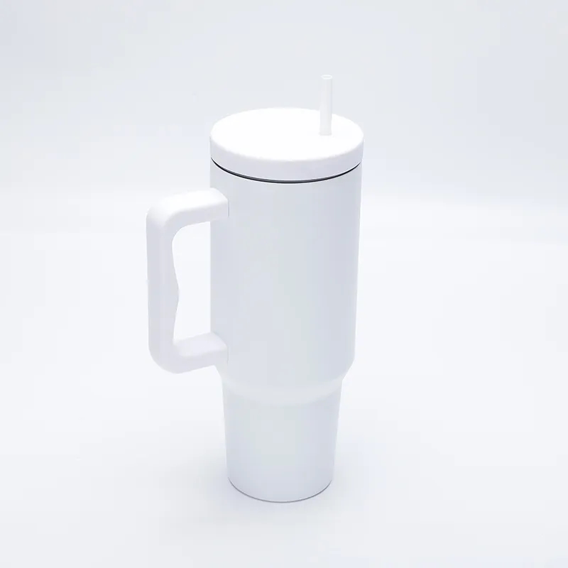 40 oz Tumbler with Handle and Straw Lid 7