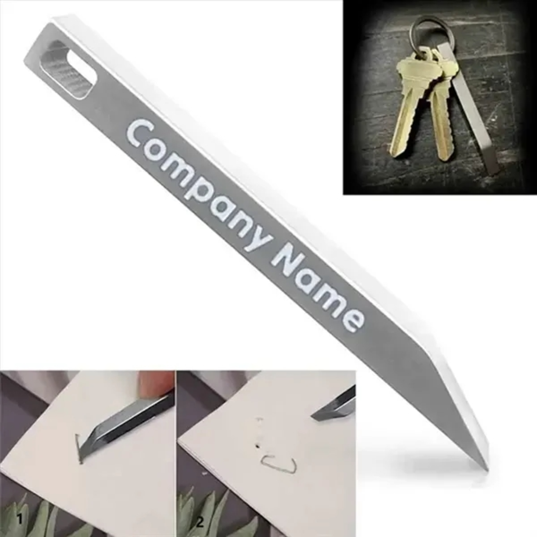 Stainless Steel EDC Pry Bar Keychain
1