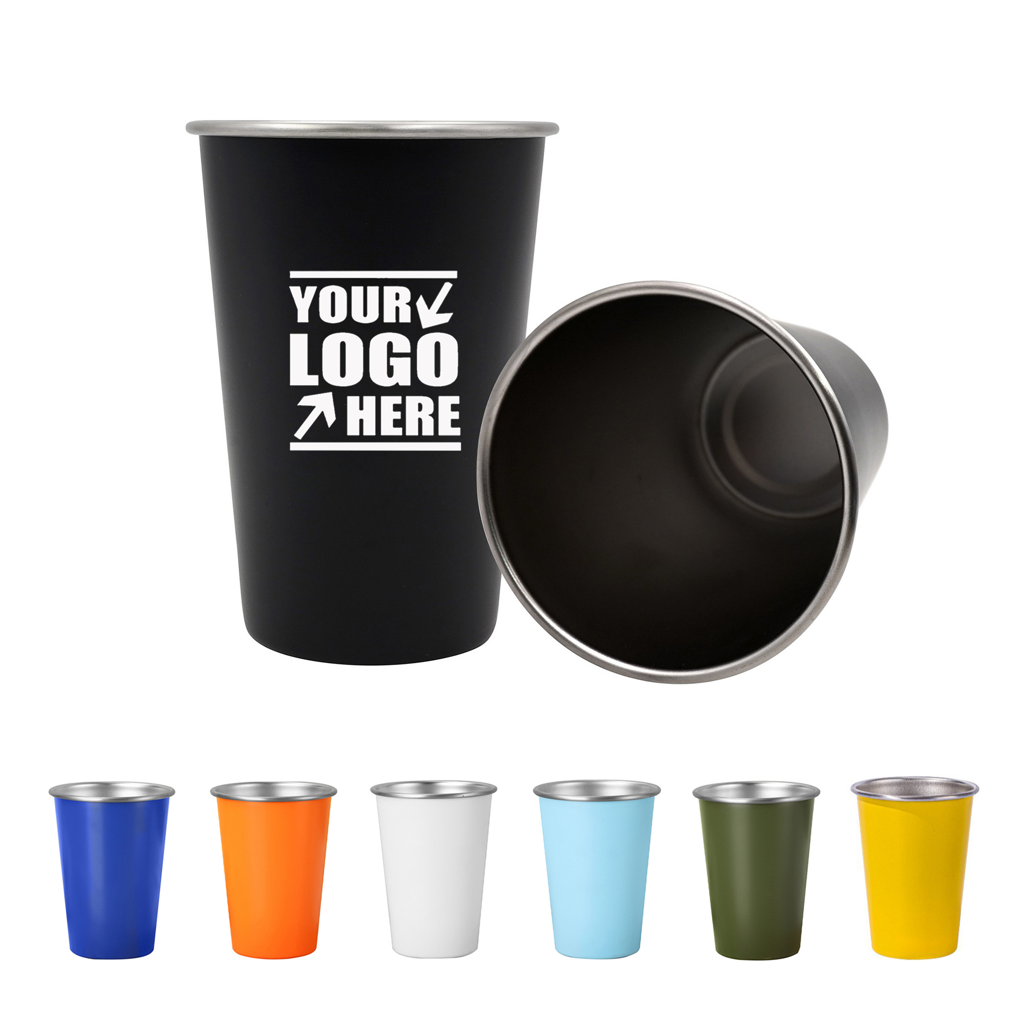 16oz Metal Pint Stainless Steel Beer Beverage Cup 2