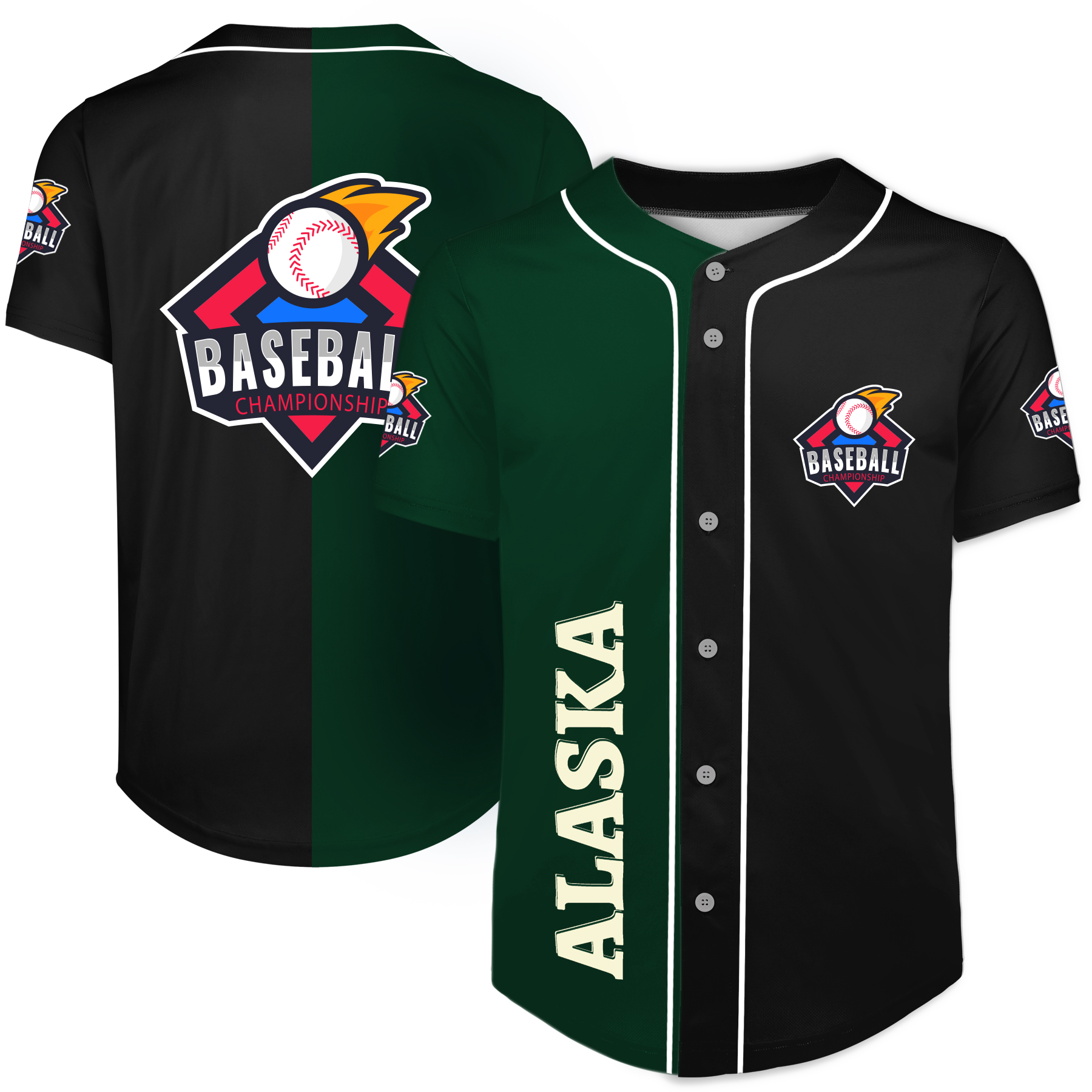 Custom Full-Button Baseball Jersey (Full Color Dye Sublimated) 11