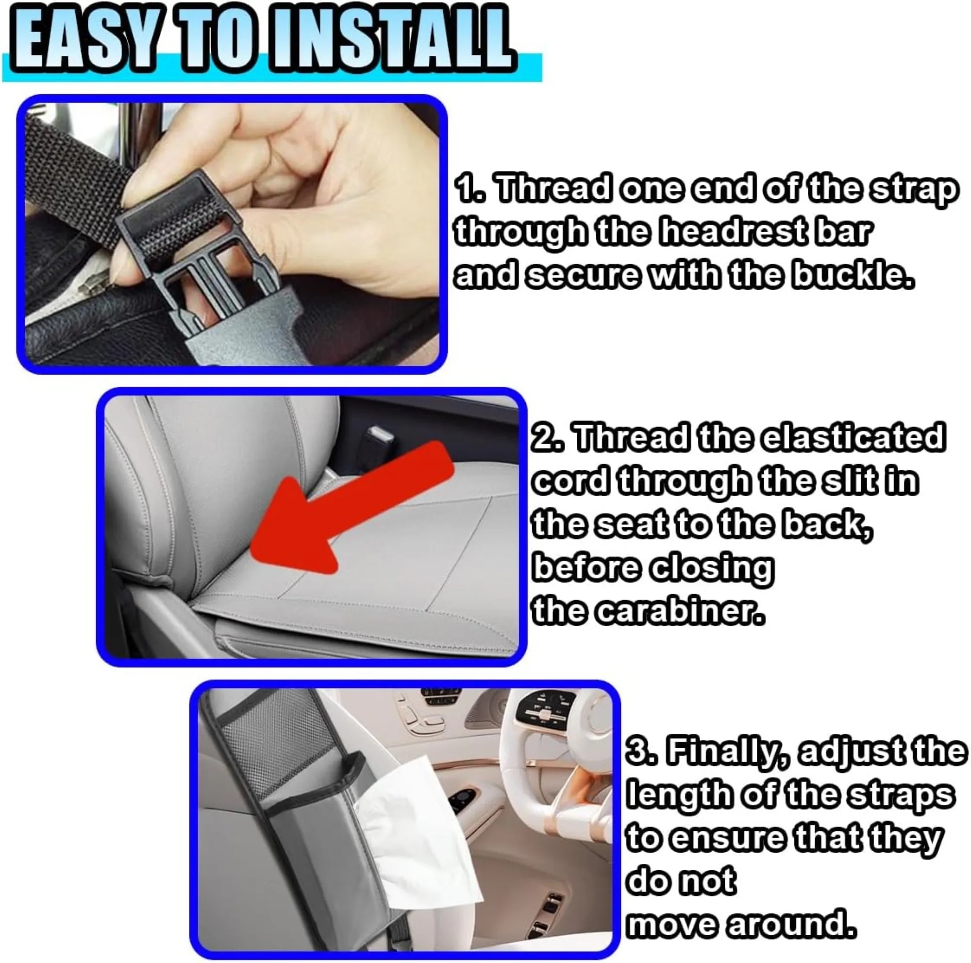 Portable Multifunctional Car Seat Storage Bag 5
