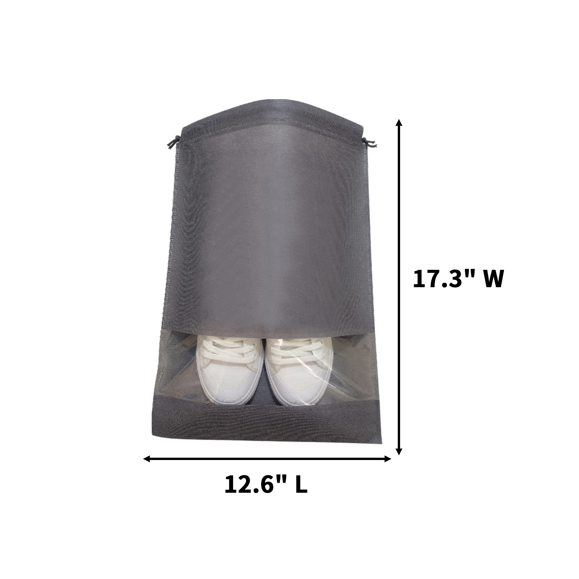 Non Woven Drawstring Footwear Pouch With Window 10