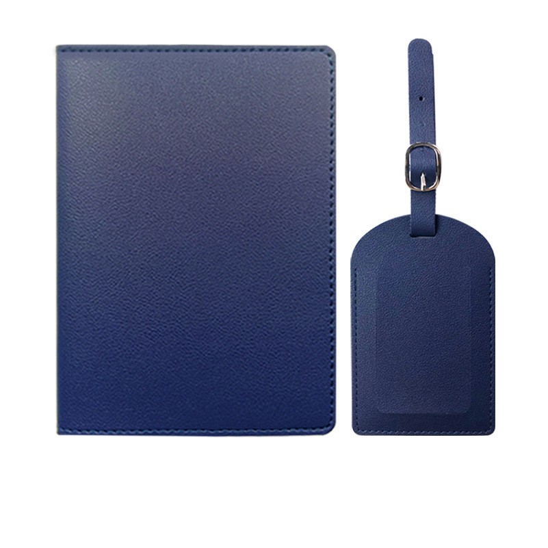 PU Leather Passport Cover Luggage Tag Set 3
