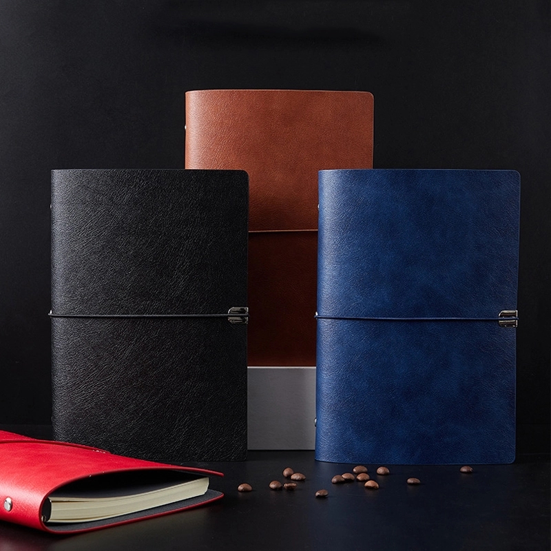 PU Leather A5 Business Travel Journal Binder Notebook 14