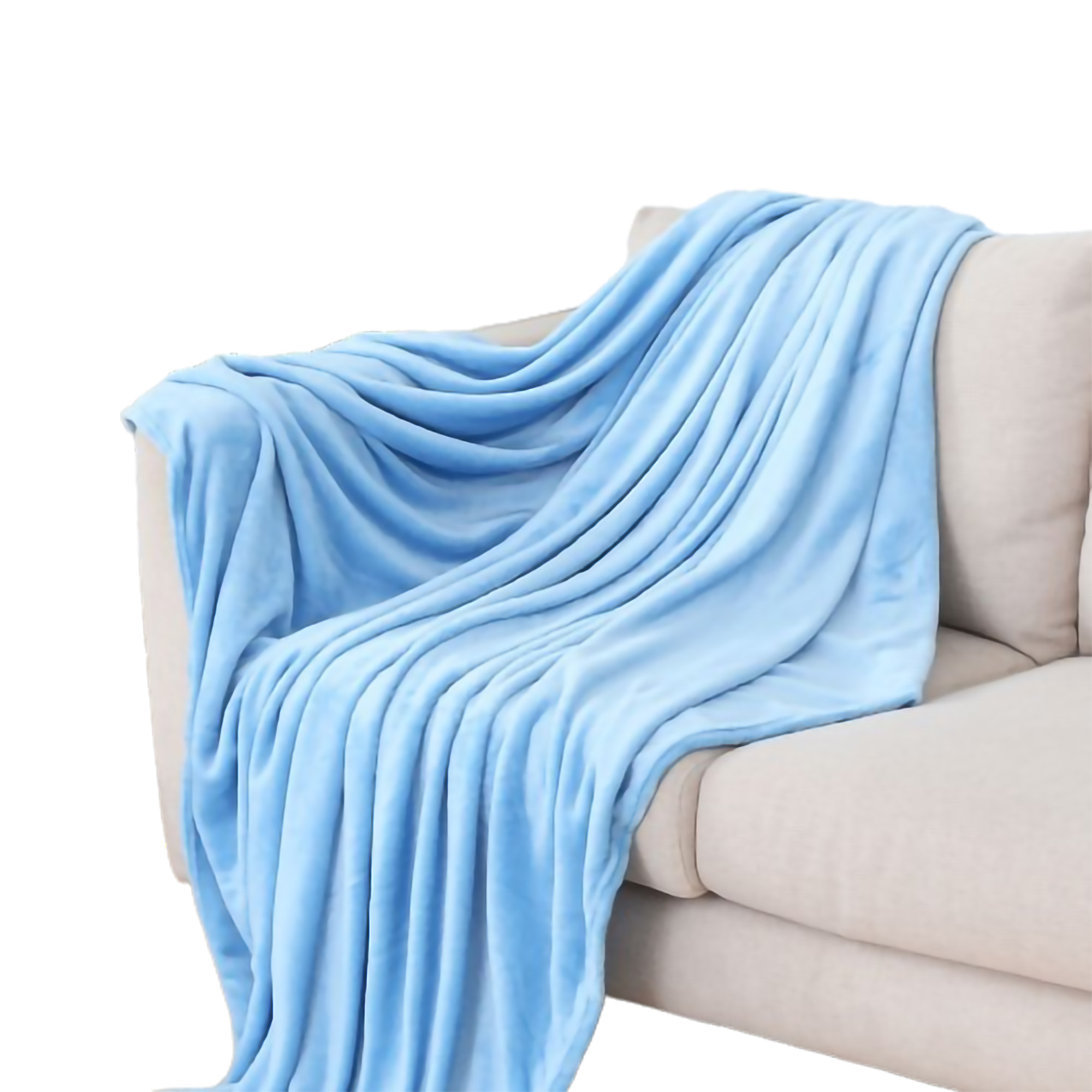 MOQ50 Interweaved Blanket for Sofa Couch Soft Flannel Fleece 3