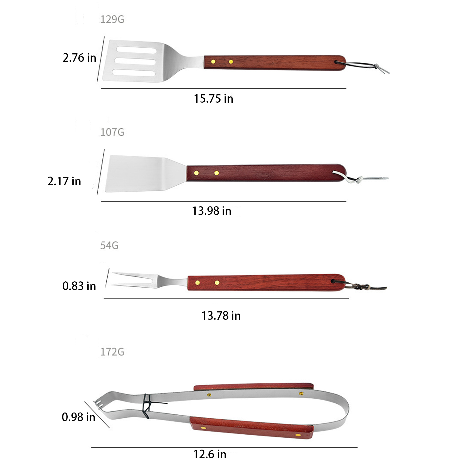 6 Pcs Bbq Grill Tools Set 7