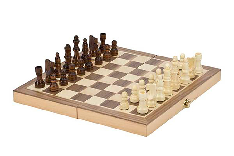 11" Book Style Wood Chess Set 2