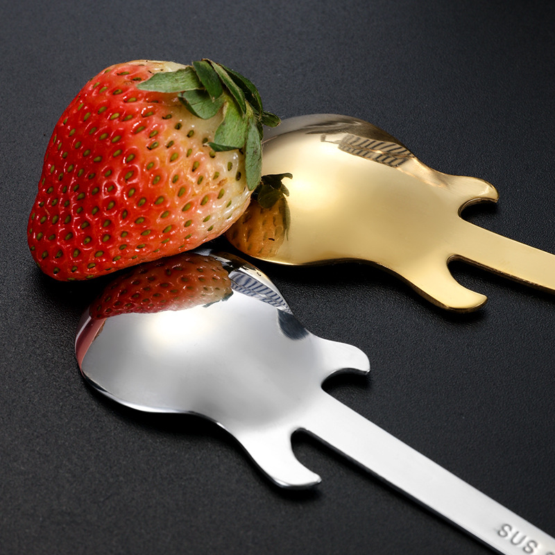 Stainless Steel Musical Guitar Shaped Spoon 5