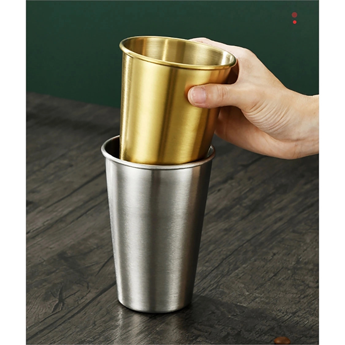 16 Oz Growl Stainless Pint Cups 3