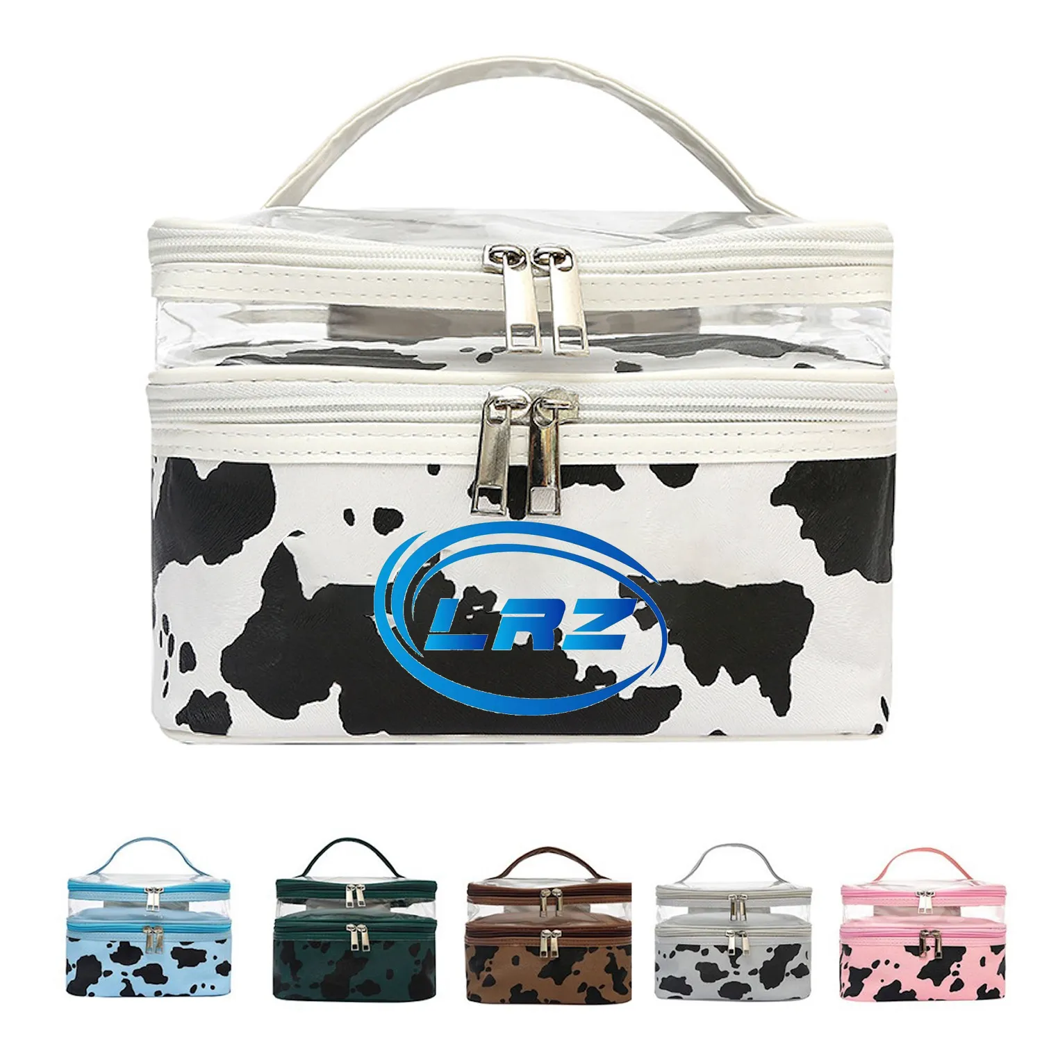 Cows Double layer Travel Storage Cosmetic Cases 4