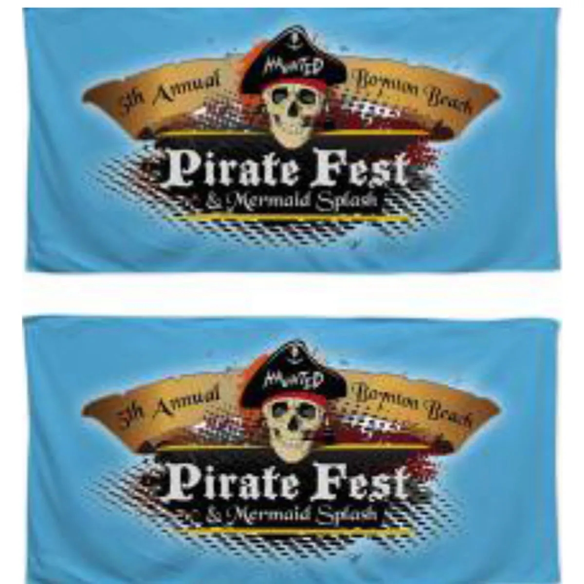 Promo Sublimated Microfiber Terry Beach Towel, Front/Back 2