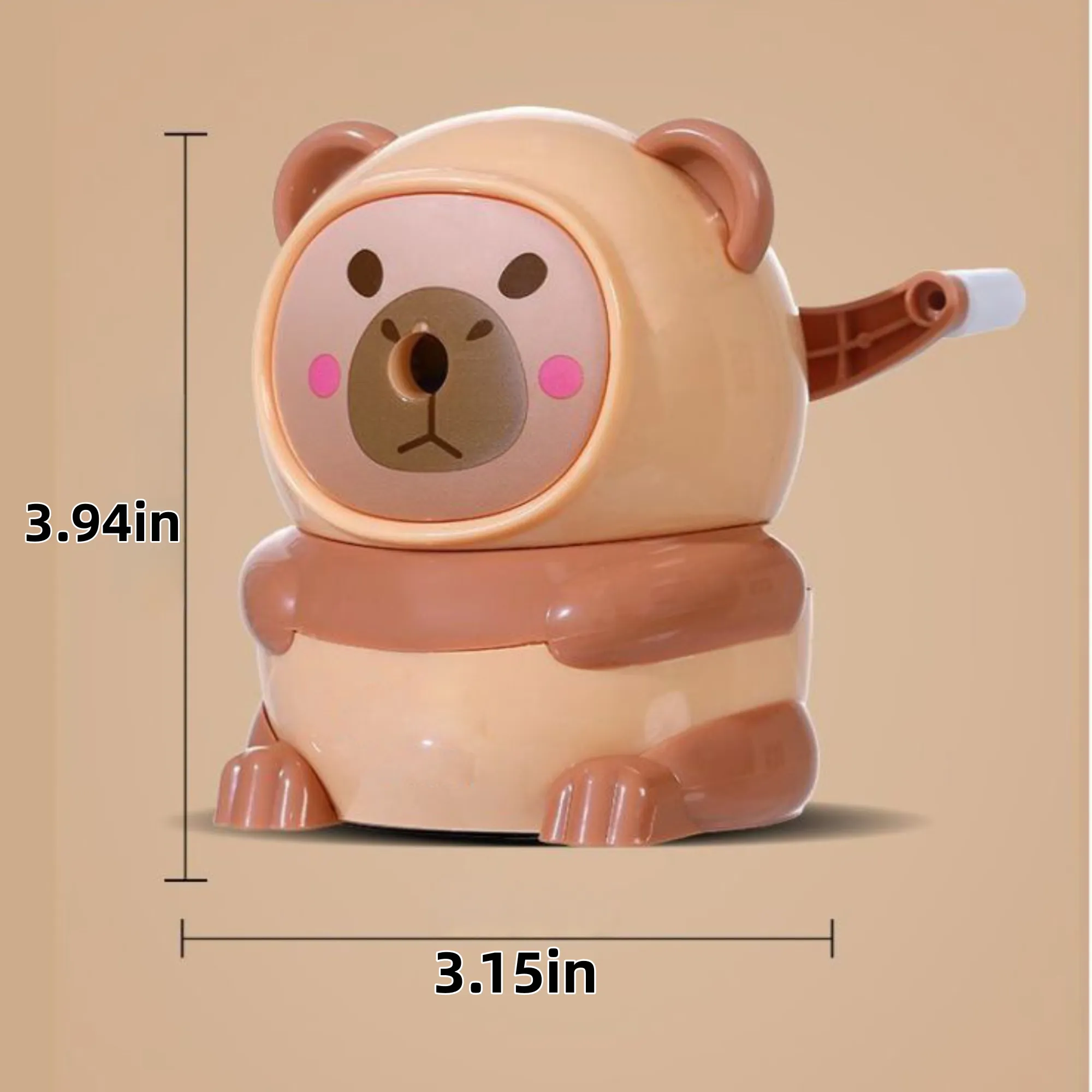 Kaba Bear Hand-Crank Pencil Sharpener, safe and sustainable 3