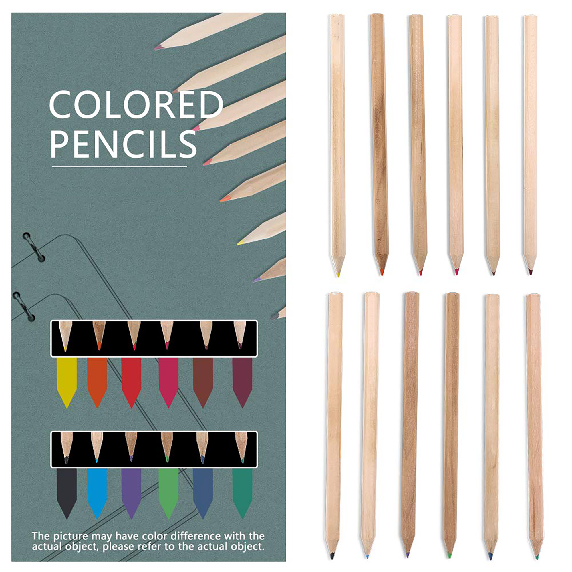 12-Color Wooden Colored Pencils Set 3