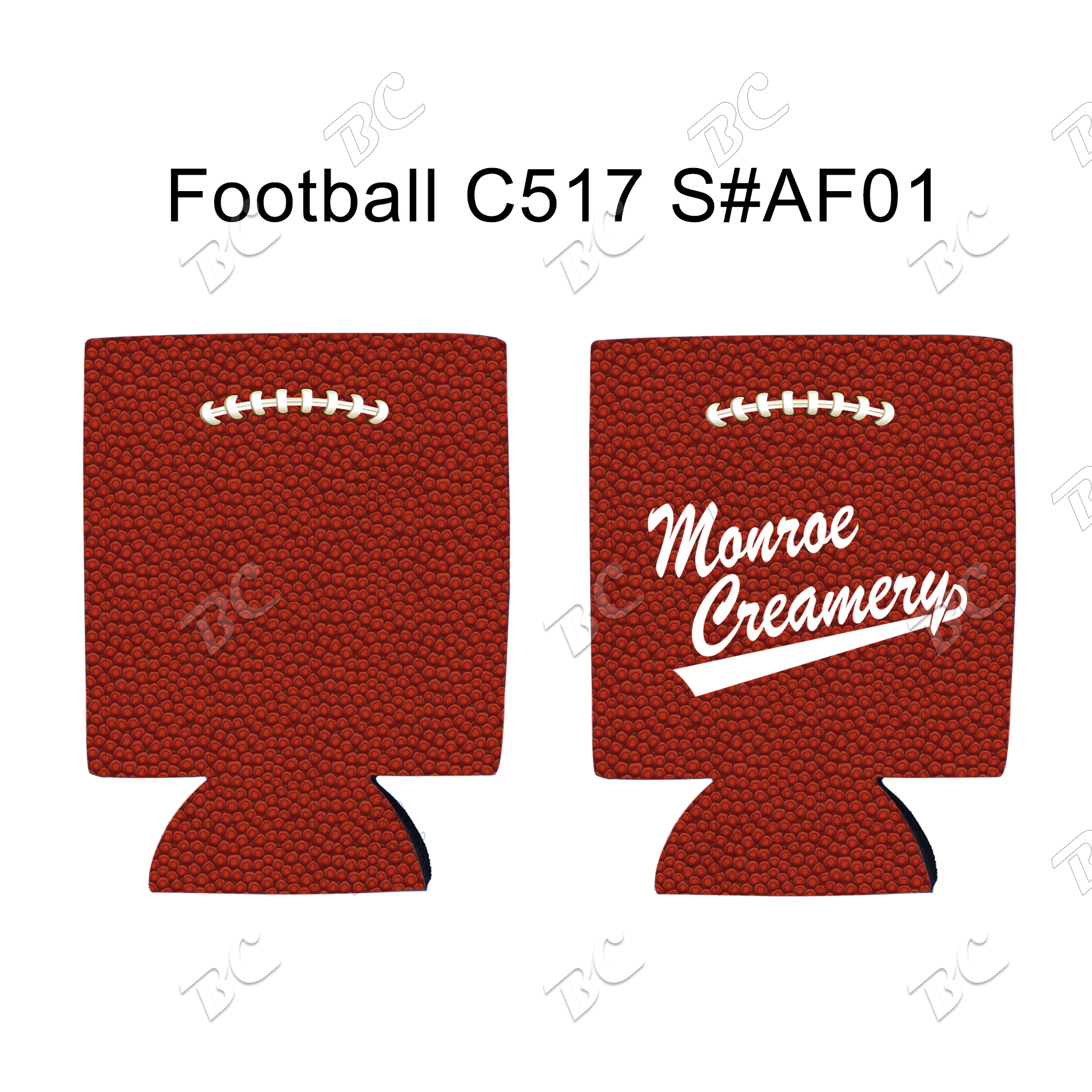 Free Shipping Football Design Sublimated Collapsible Can Cooler 6
