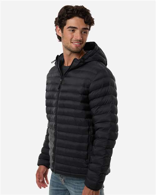 Men's Lightweight Poly-filled Hooded Puffer Jacket - 26715 1
