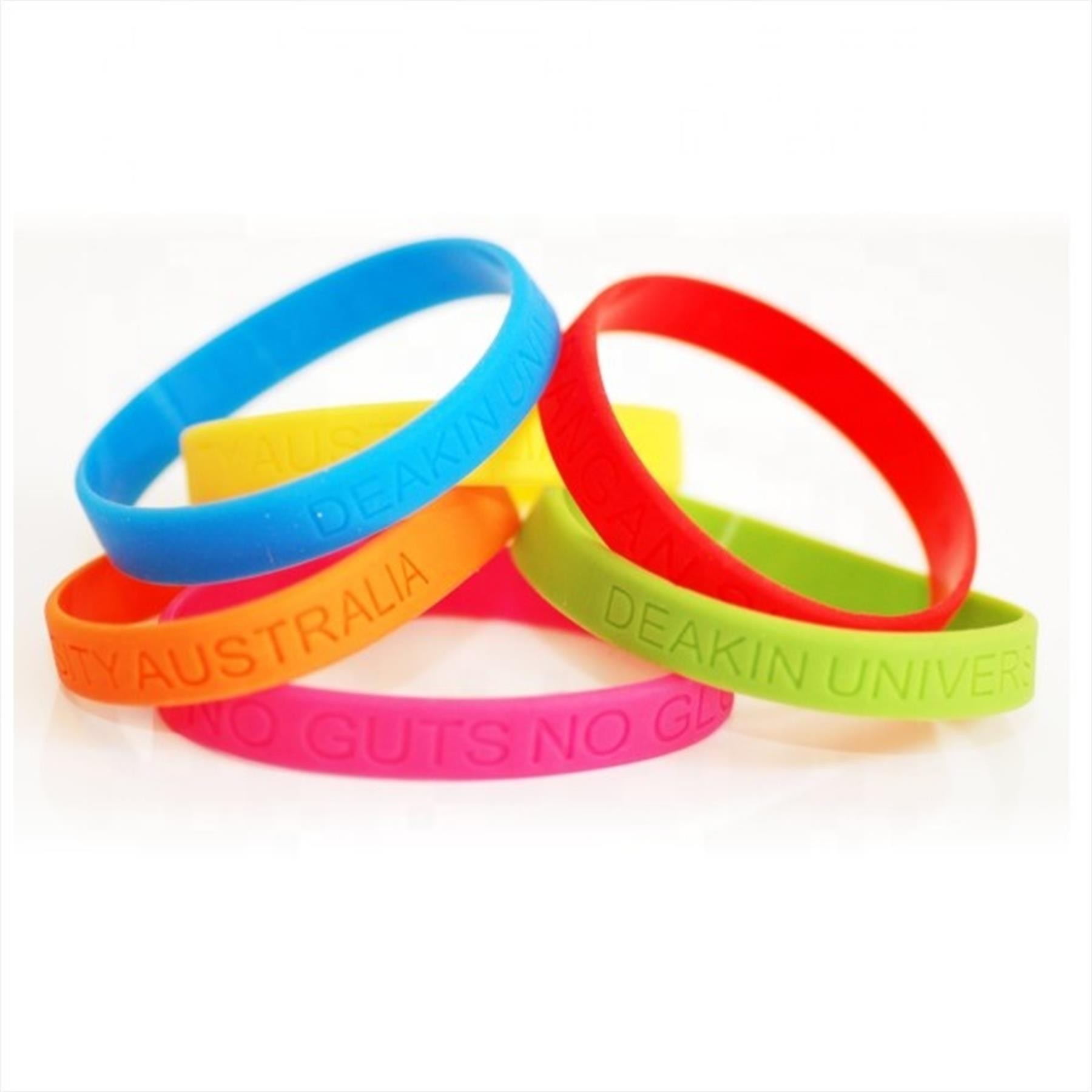Custom Embossed Silicone Wristbands 6
