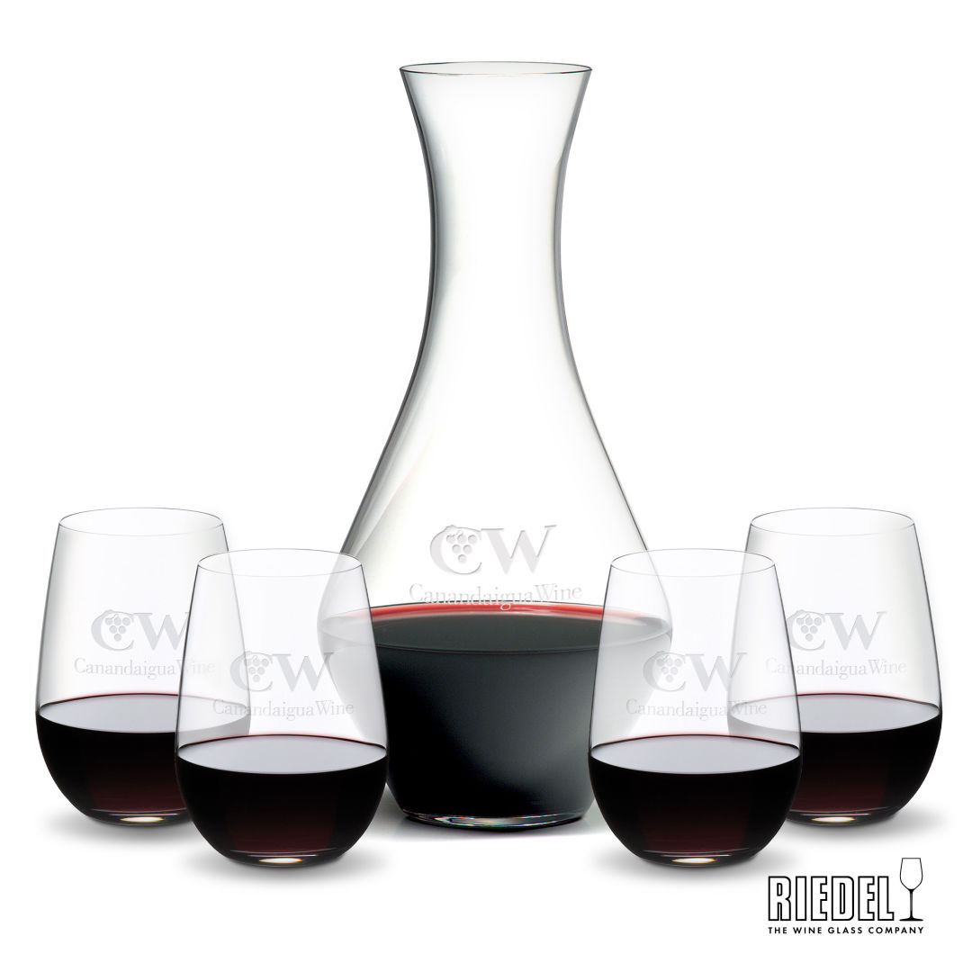 RIEDEL Merlot Decanter & Stemless Wine Set