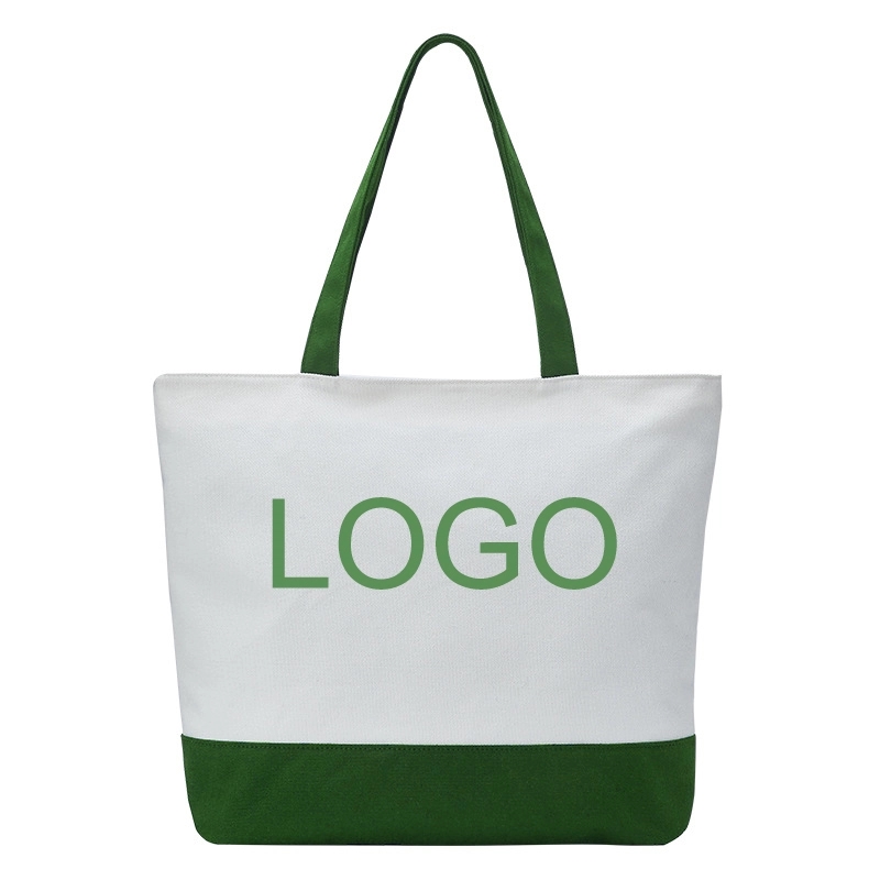 16 oz Canvas Tote Bag with Zipper 10