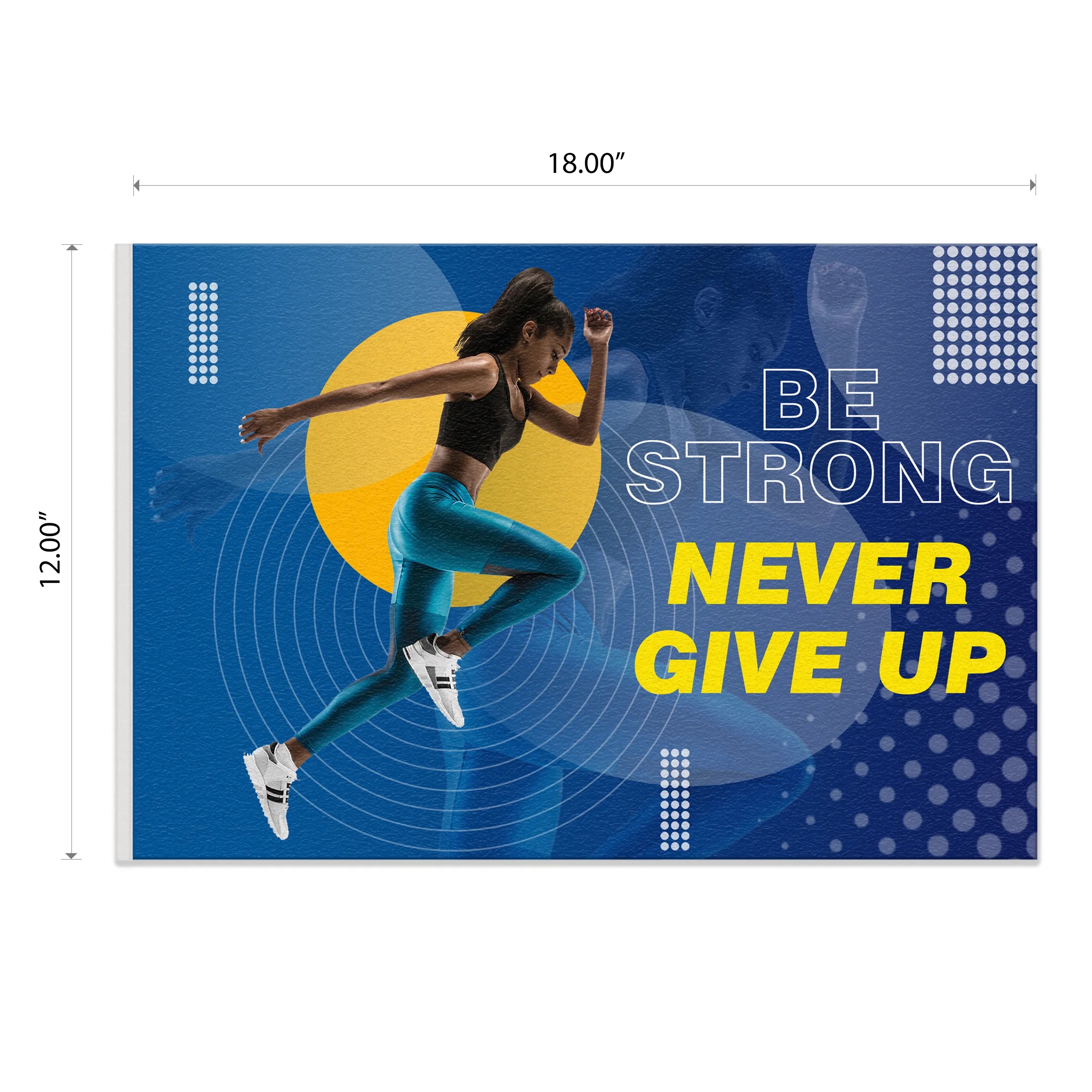 12"x18" Custom Full Color Printed Felt Banner - 2ply 2-Sided 2