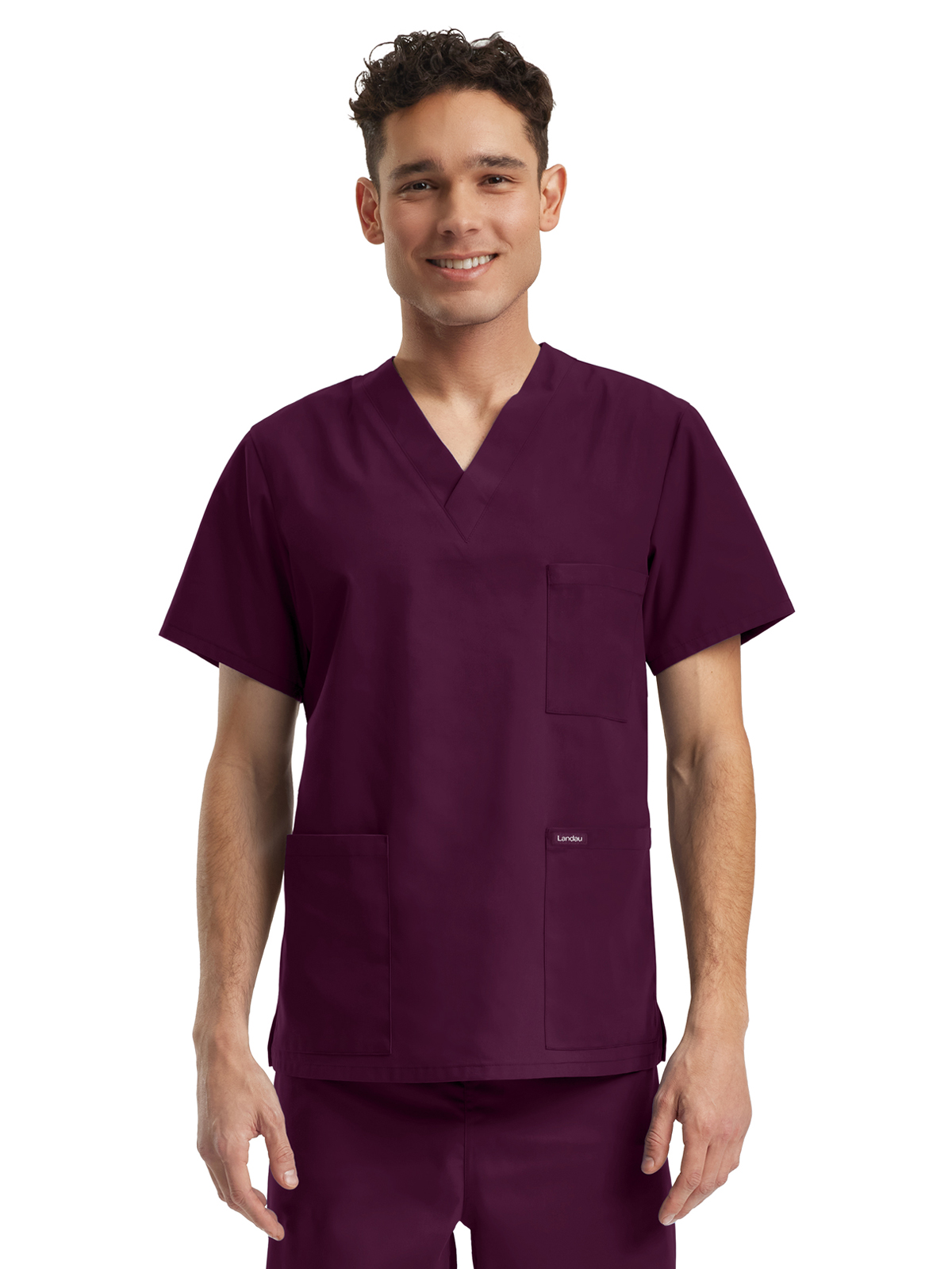 Landau - Essentials - Unisex Three-Pocket V-Neck Top 20