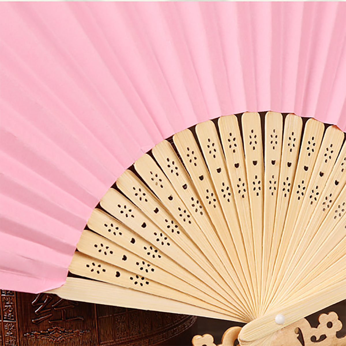 Foladble Chinese Paper Bamboo fan 4