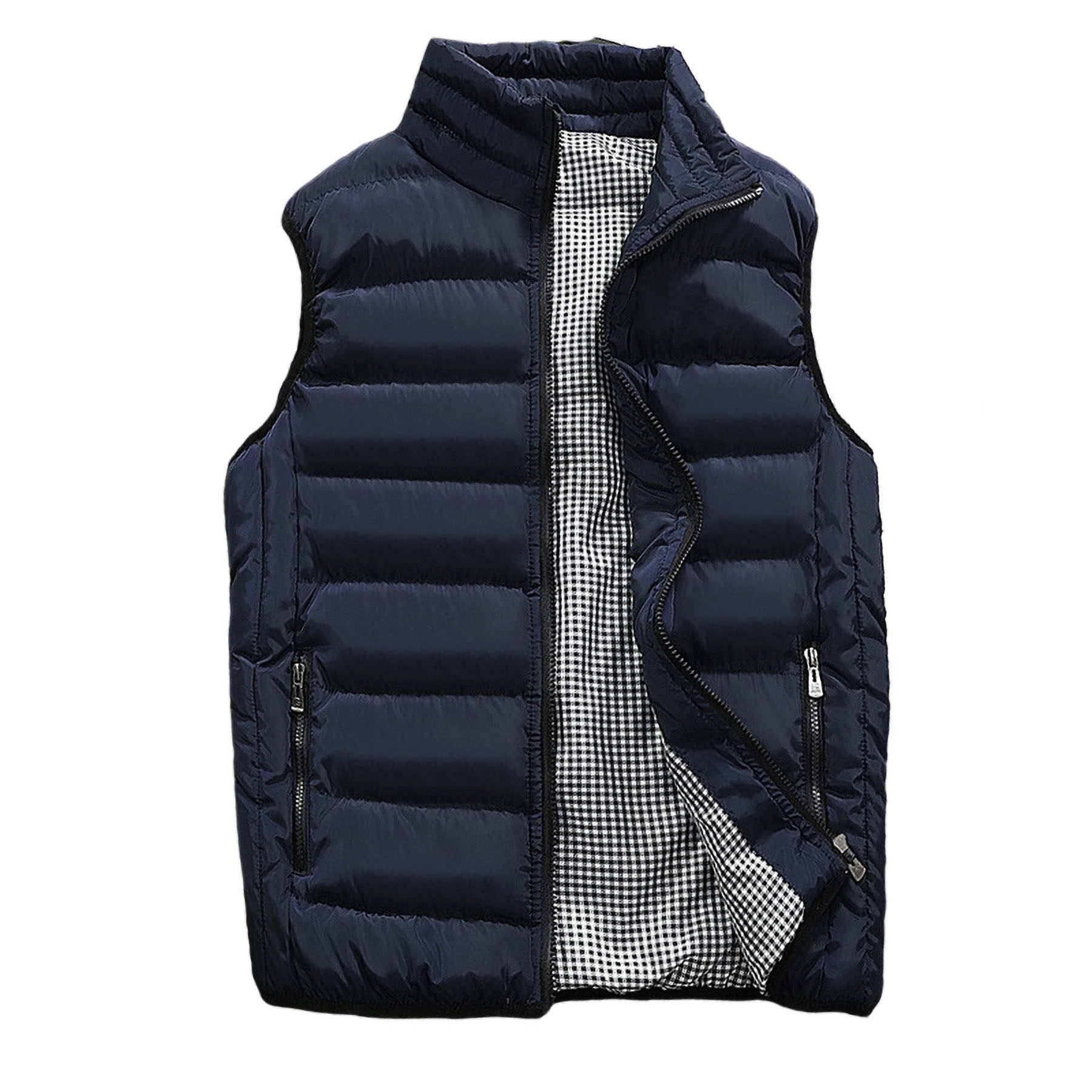 Mens Solid Winter Sleeveless Vest Coat 6