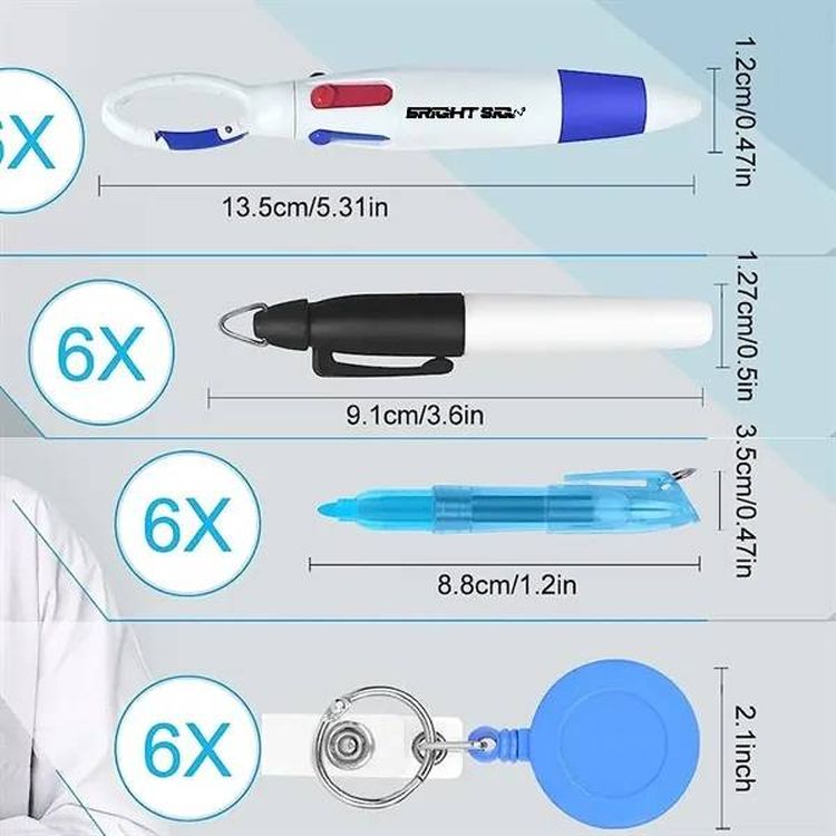 Nurse Pen Set with Retractable Badge Reel 2