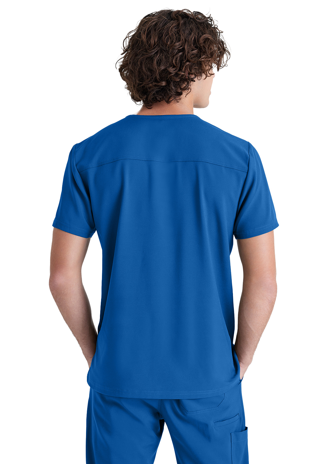 Grey's Anatomy Evolve Stretch - Men's One-Pocket V-Neck Journey Scrub Top 19