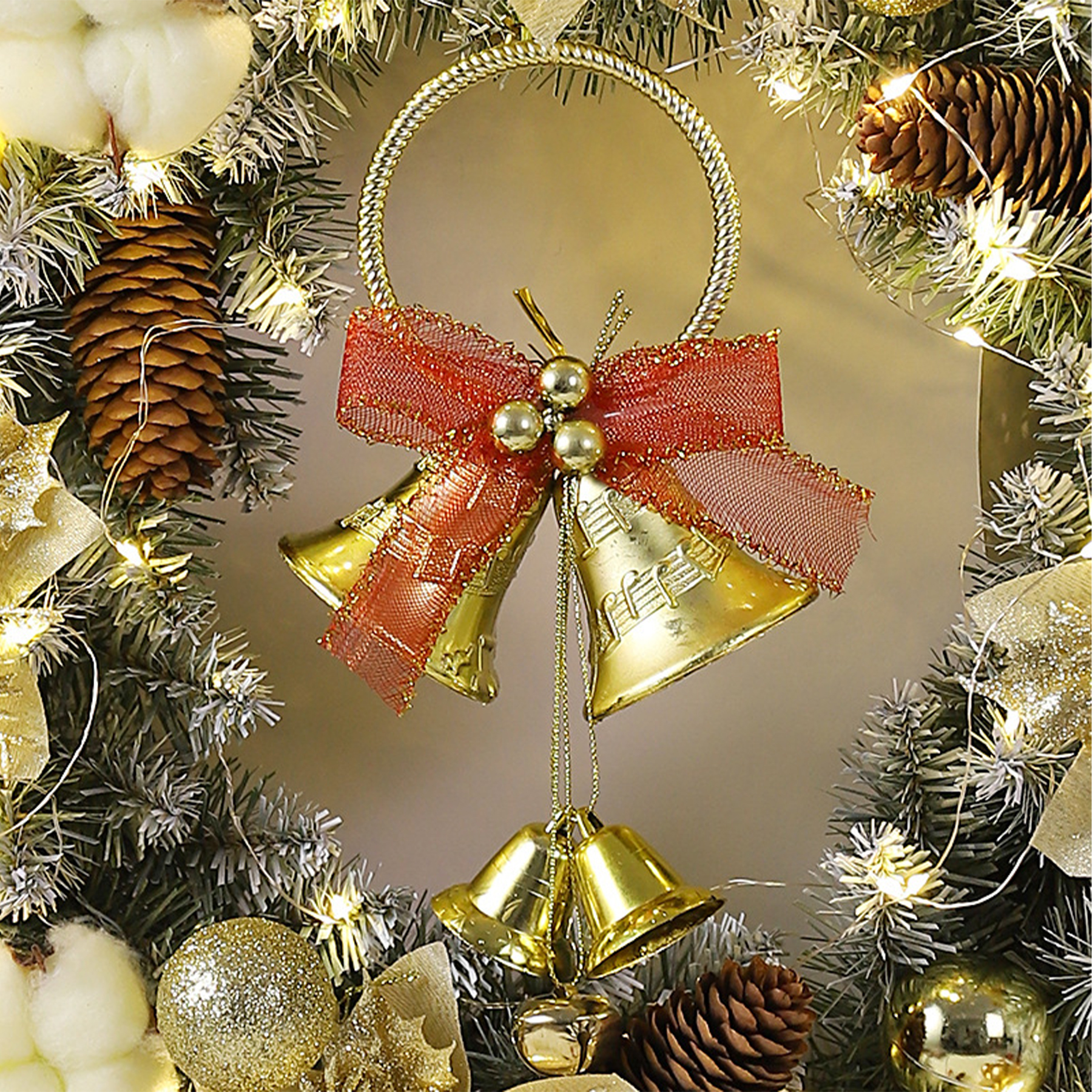 Front Door Lighted Wreath Decorations 4