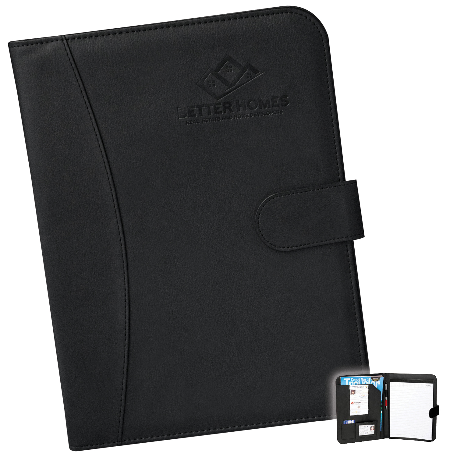 The Executive Black Leather Portfolio 1