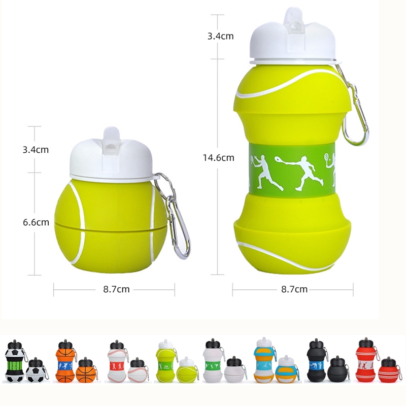 Custom Collapsible Tennis Sports Water Bottle 2