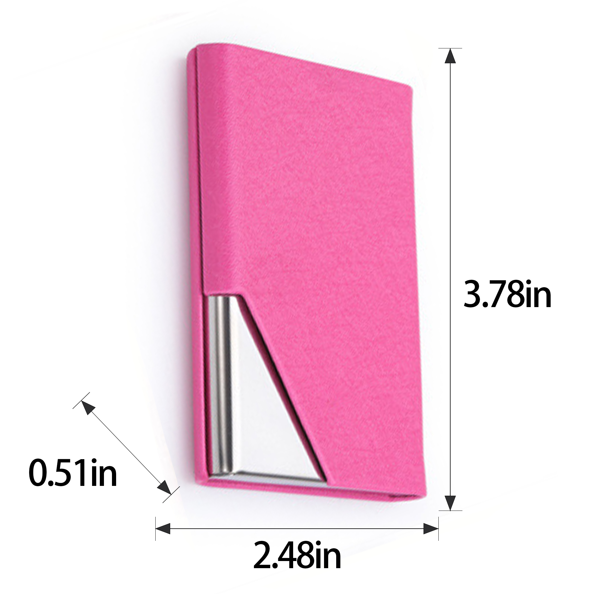 MOQ50 Slim Luxury Stainless Magnetic Business Card Organizer 2