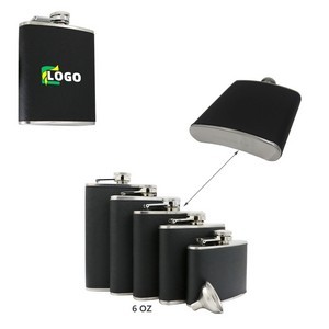 5oz PU Leather Stainless Steel Flask With Tightly Sealed Cap, custom water bottle with logo imprint 6