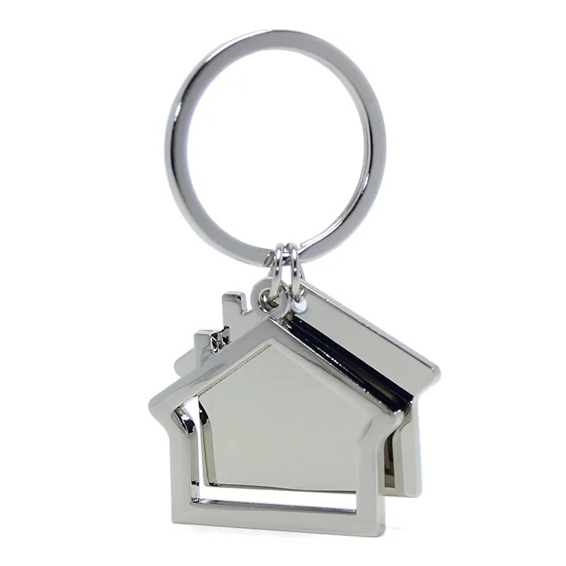 House Shape Decorative Metal Key Chain 4