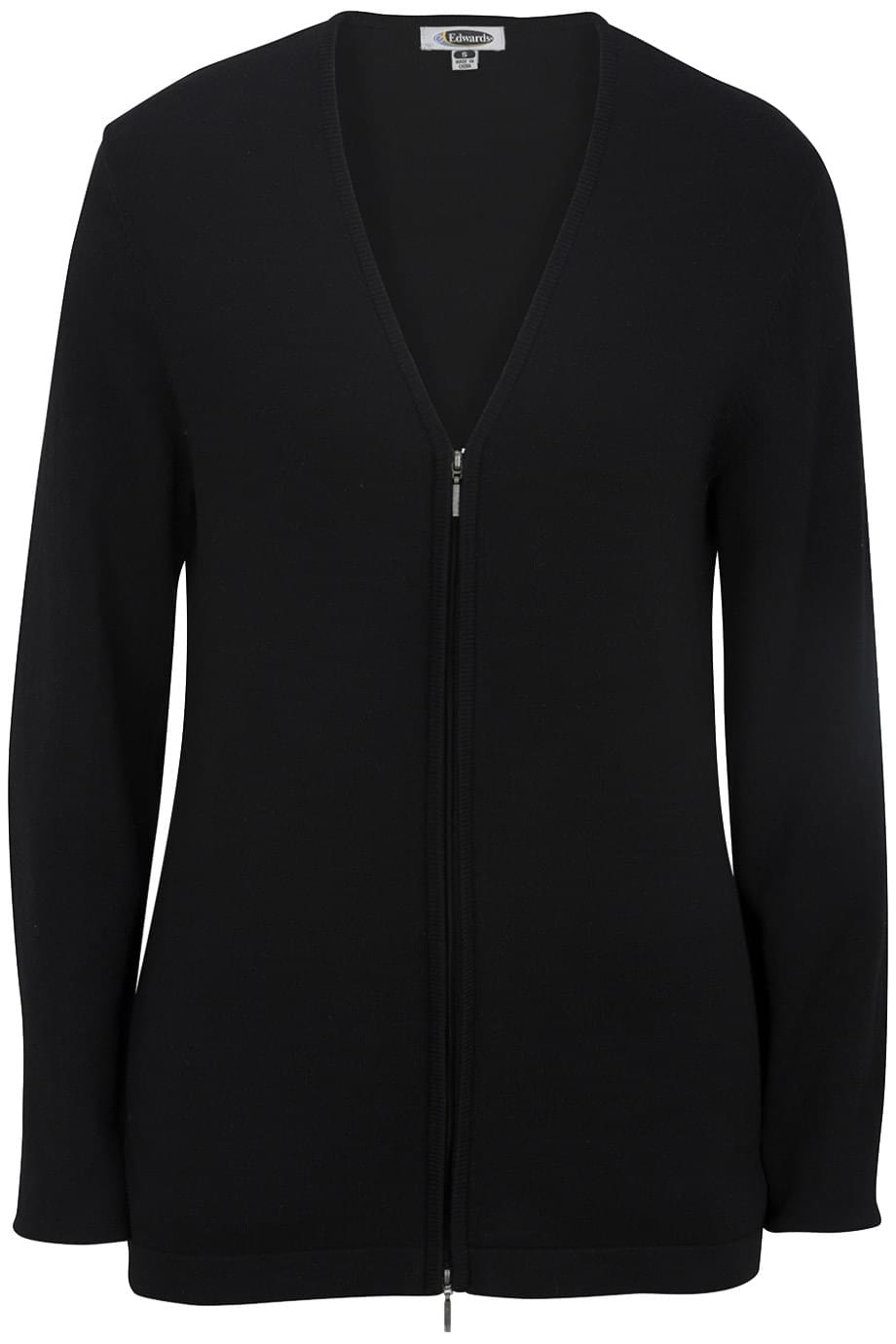 Ladies Full Zip V-Neck Cardigan Sweater