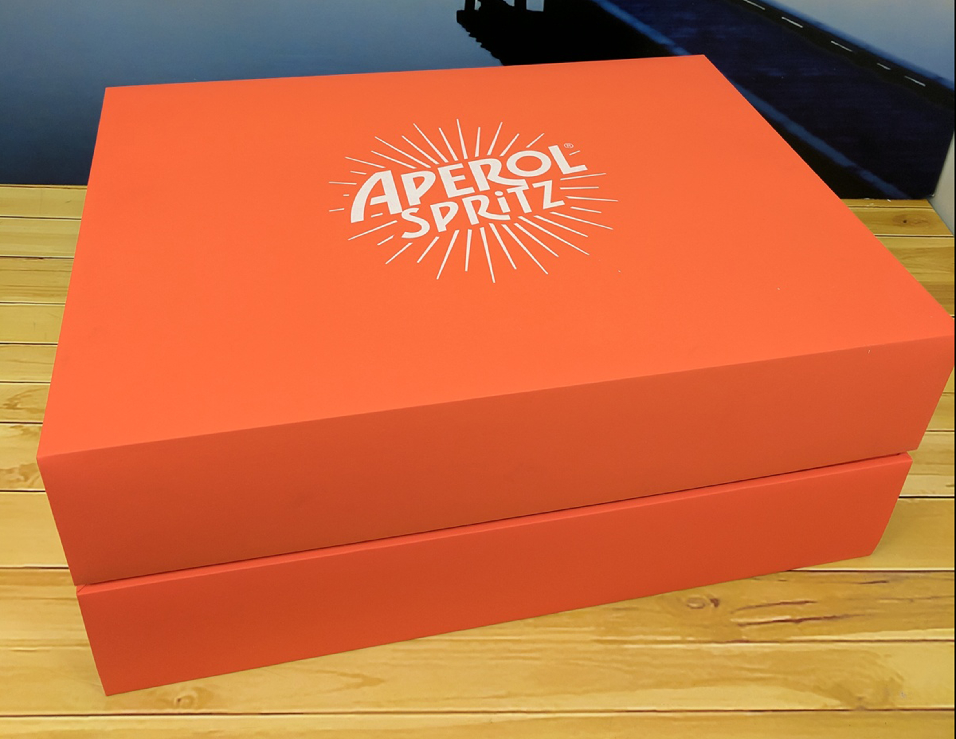 Custom Printed Full Color 2-Piece Soft Touch Luxury Gift Box - 13x3.5x3 5