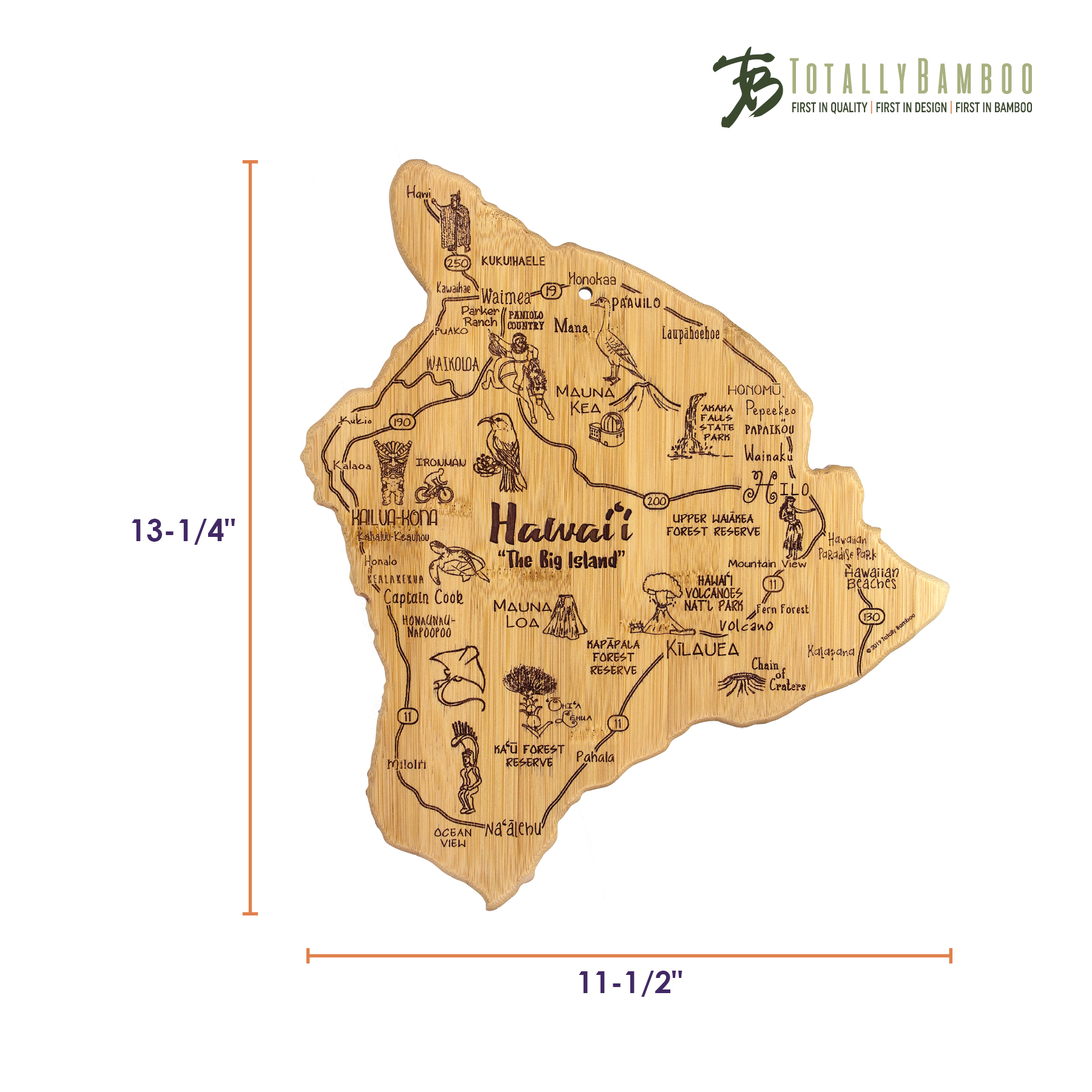 Destination Hawaii Big Island Cutting & Serving Board 3