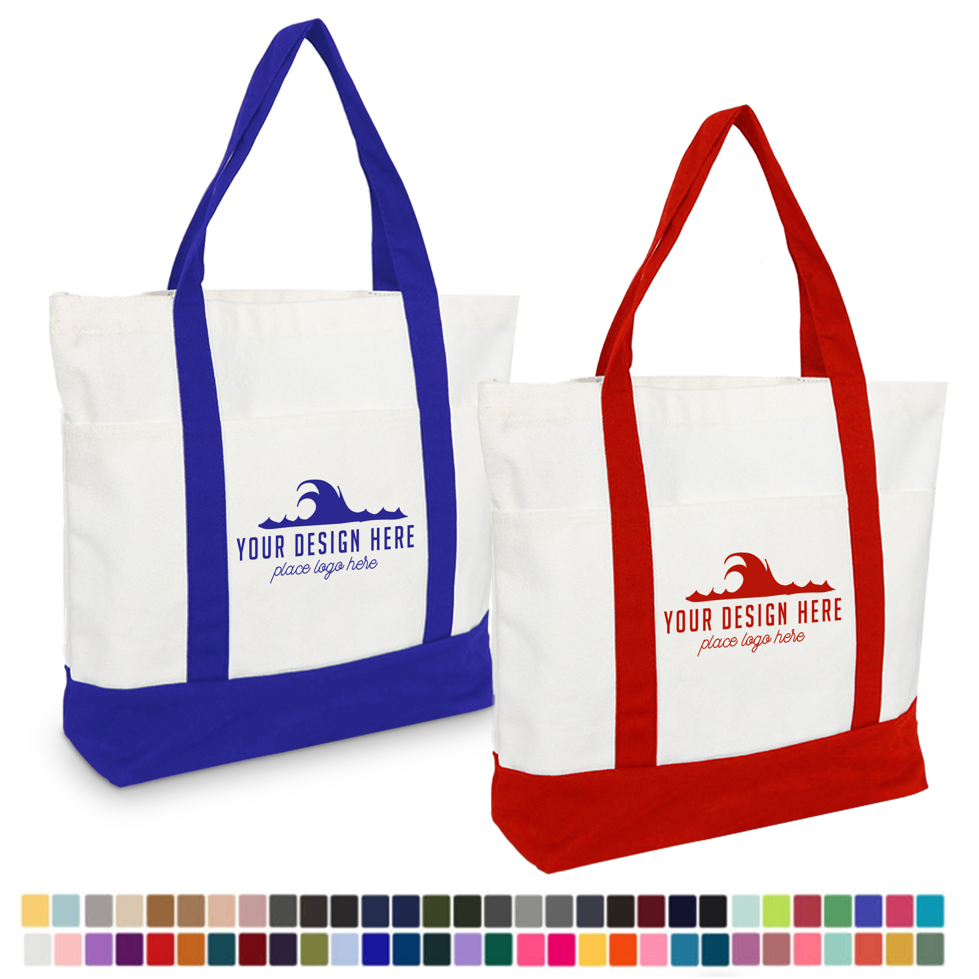 16 OZ. Grocery Cotton Canvas Budget Shopper Tote Bag 2