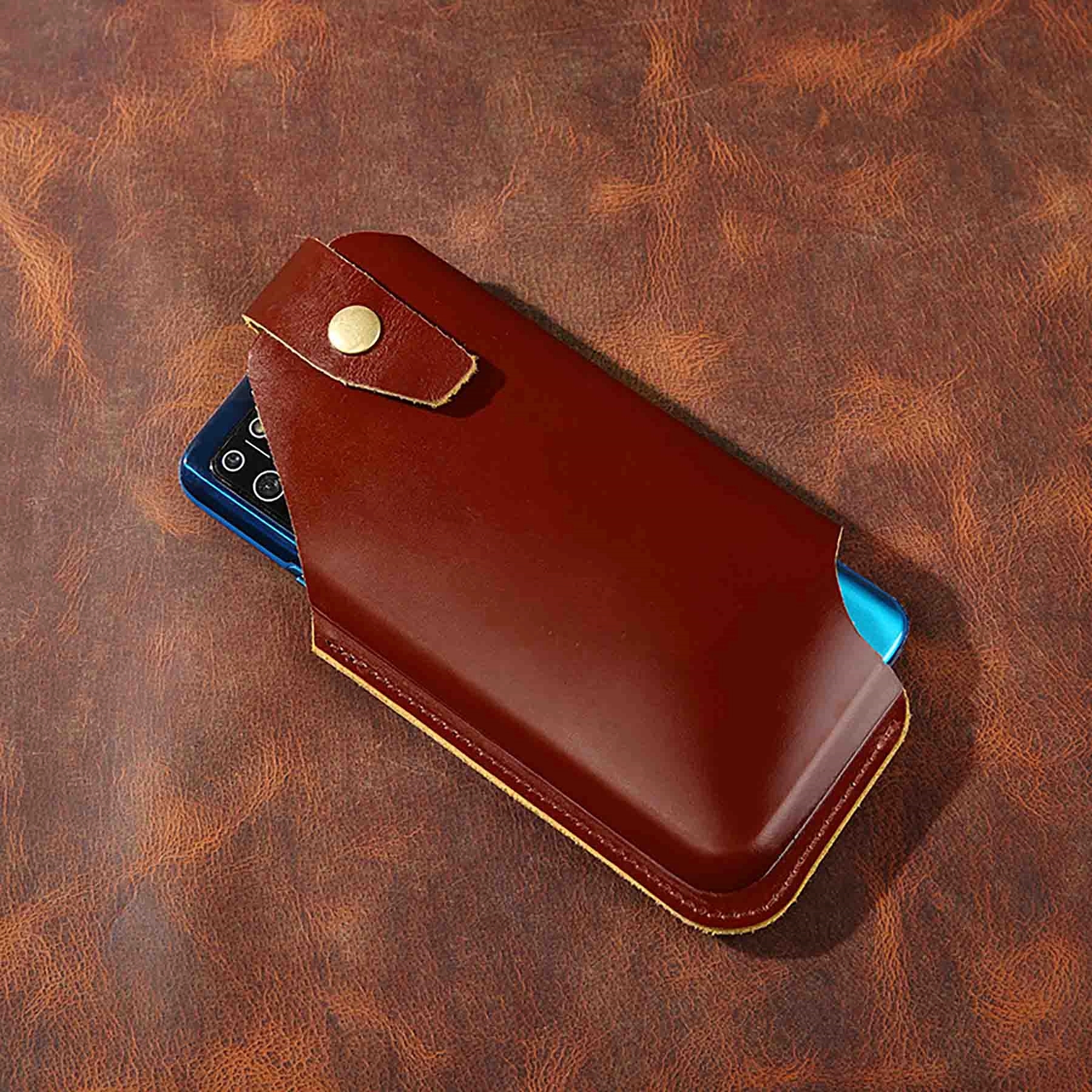 Leather Phone Holster With Belt Clip Loop 11
