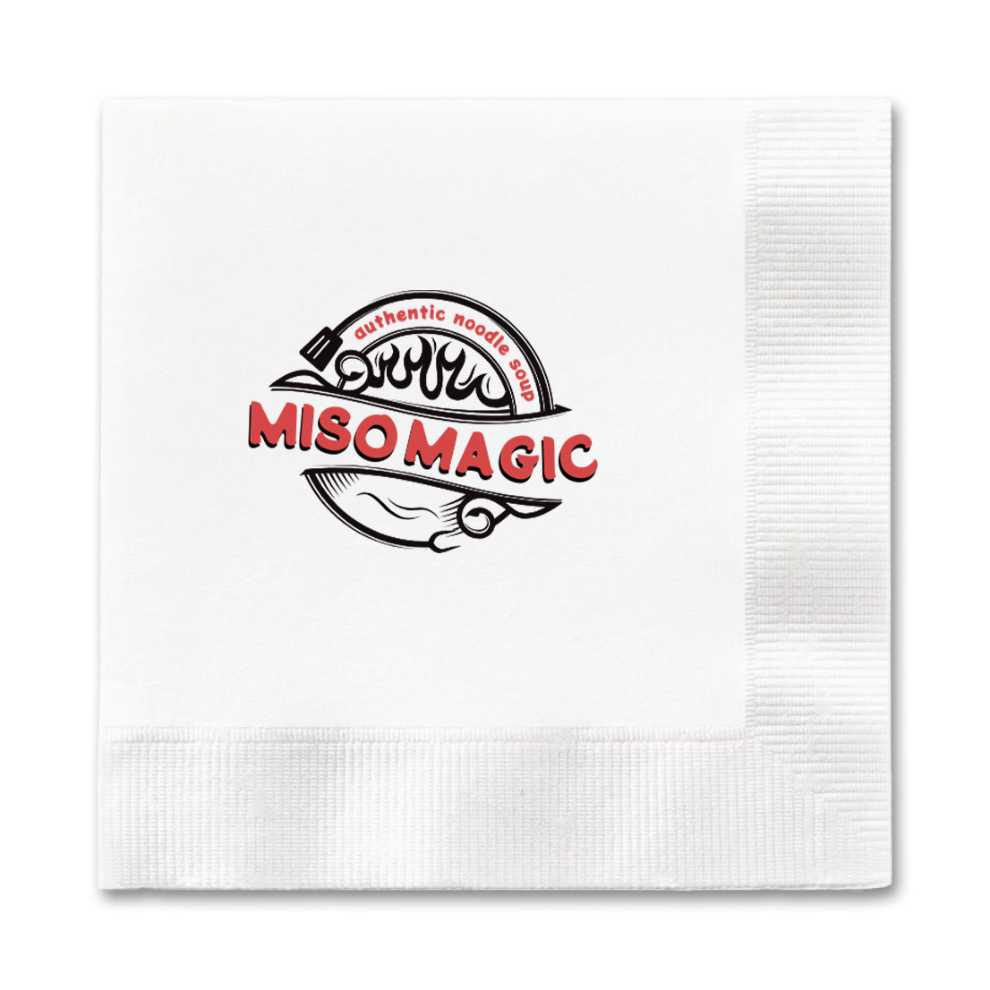 Foil Stamped 1-Ply White Luncheon Napkin