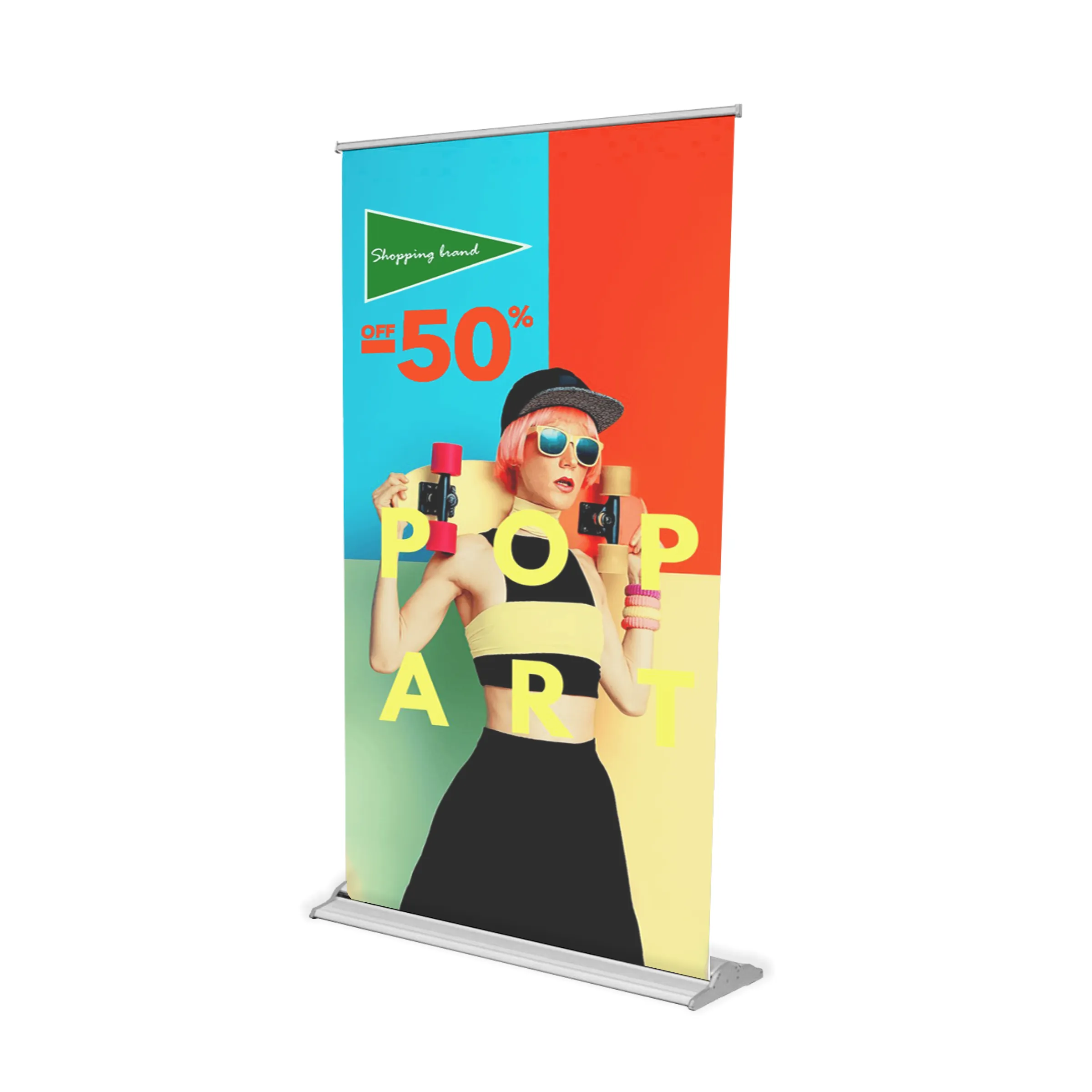33.25" x 71" Adjustable Banner Stand Kit 3