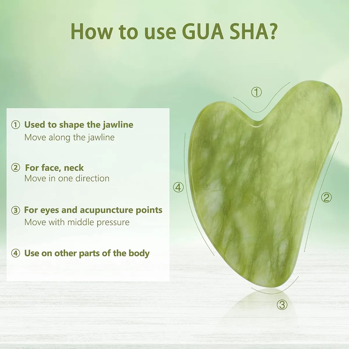 Face Roller and Gua Sha Set for Skin Care Routine 6
